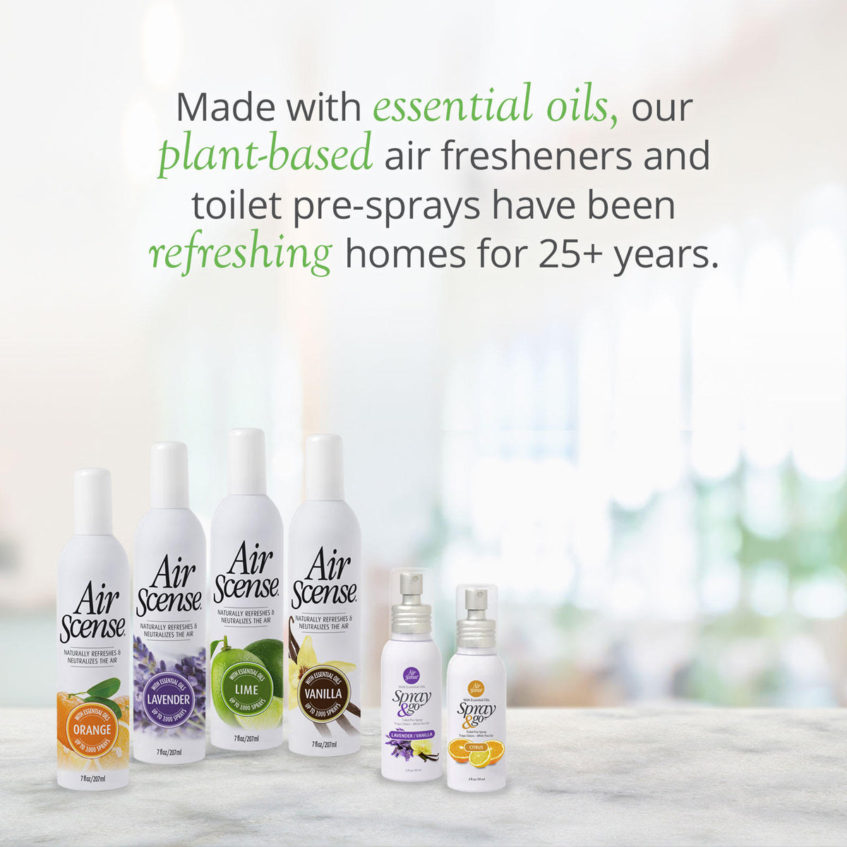 Air Scense | Invigorating Air Freshener For Any Room | The Best Toilet Spray for Odor Control