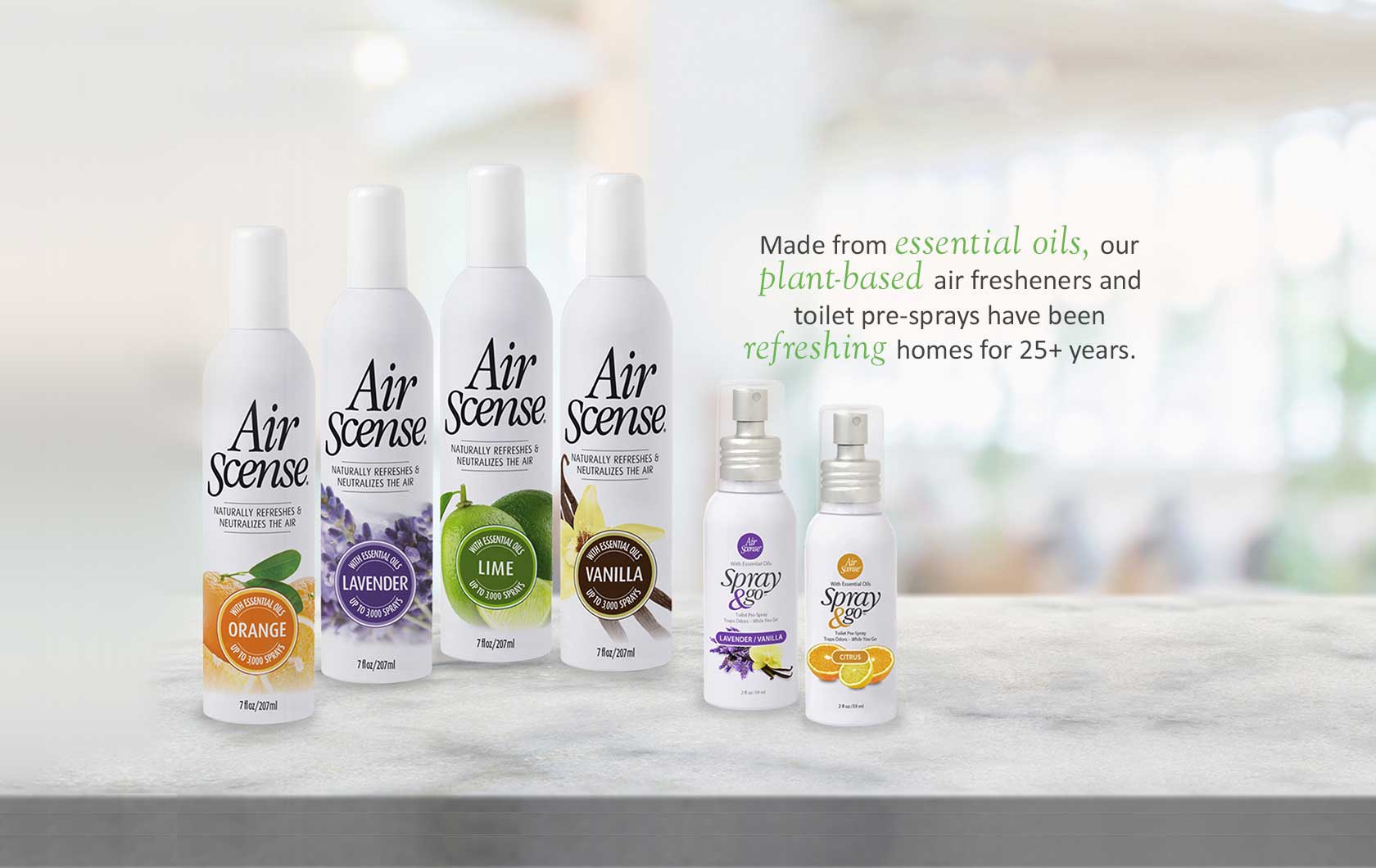 Air Scense | Invigorating Air Freshener For Any Room | The Best Toilet Spray for Odor Control