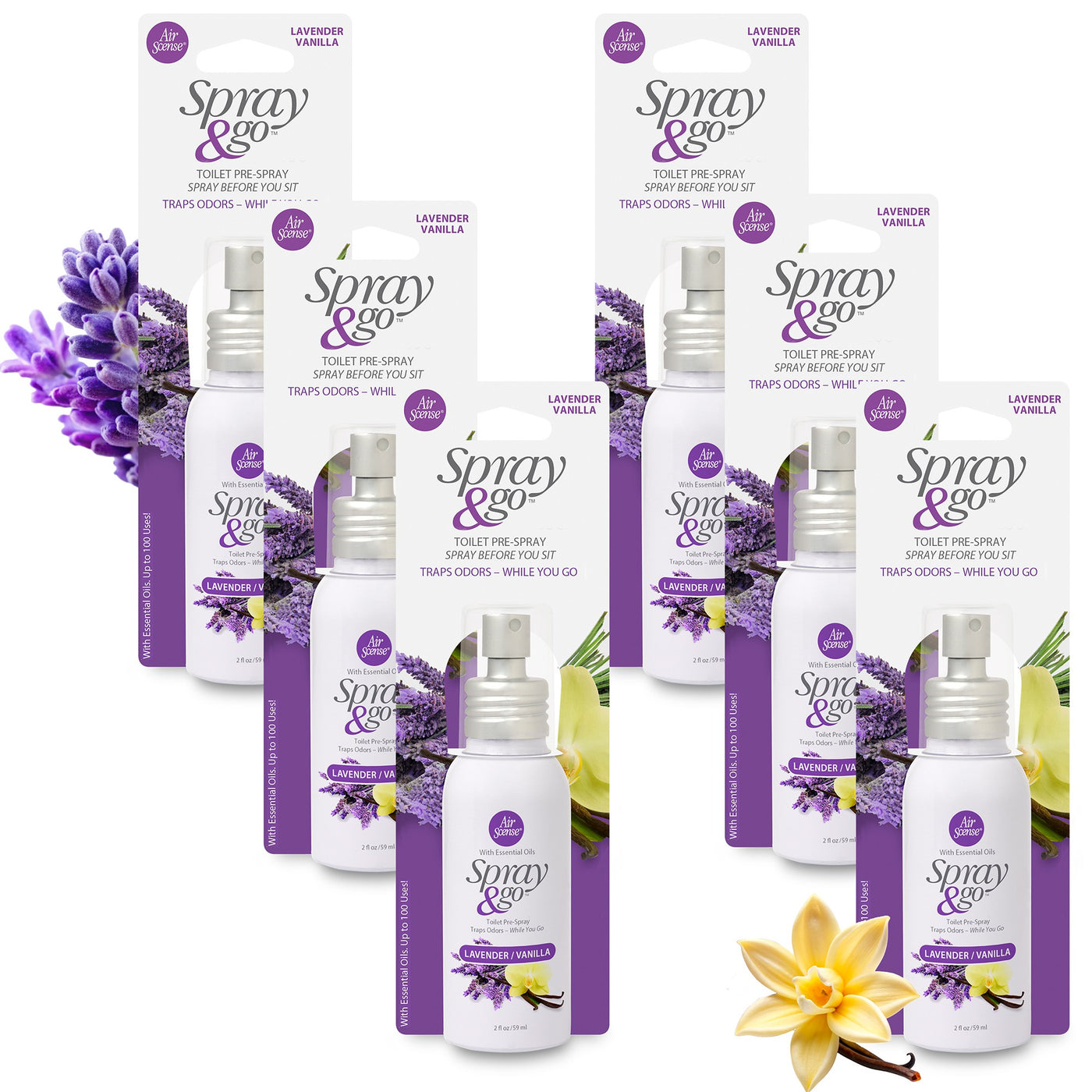 Spray & Go Lavender Vanilla 6PK